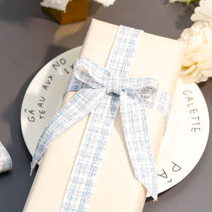 Nuovo Design di lusso Tweed cotone lana nastro scaloppato nastro di imballaggio regalo per san valentino - Product Image 4