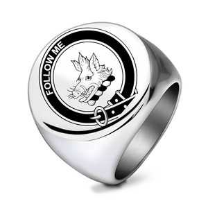Anillo de Acero de Titanio Redondo de 22 mm con Diseño de Animales Follow Me, Joyería de Moda para Hombre, Regalo - Product Image 1