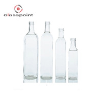 Las Botellas De Vidrio Bouteille en verre de haute qualité pour huile d'olive marasca/dorica 250ml 500ml avec bouchon en aluminium