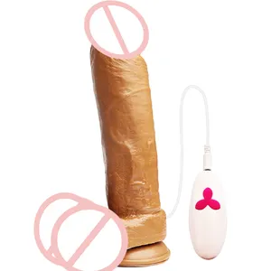 Pénis artificiel réaliste 10 pouces, grand gode avec Rotation en plastique souple pour femmes, jouets sexuels pour adultes