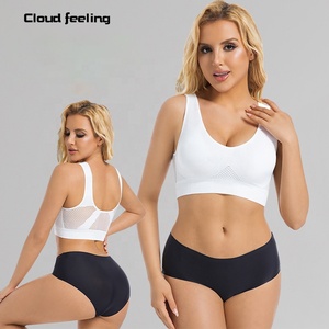 Soutiens-gorge <span class=keywords><strong>de</strong></span> sport sans couture <span class=keywords><strong>grande</strong></span> <span class=keywords><strong>taille</strong></span> anti-affaissement sans armatures pour yoga, entraînement et gym, sous-vêtements 6XL, débardeurs dos nageur, soutien-gorge push-up - Product Image 4