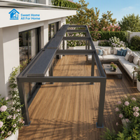 Pergola en aluminium sur mesure Sweet Home avec système de toit à lamelles pliantes intelligentes, gazebo extérieur imperméable pour jardin résidentiel