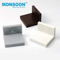 Supports d'angle en métal en plastique pour armoires Support d'étagère triangulaire et support de cornières d'angle de porte