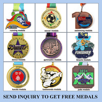 Médailles personnalisées OEM pour le judo, le karaté, le taekwondo, la course à pied, la gymnastique, la danse, médailles 3D, récompenses sportives en métal, médailles de football, de soccer, de pickleball