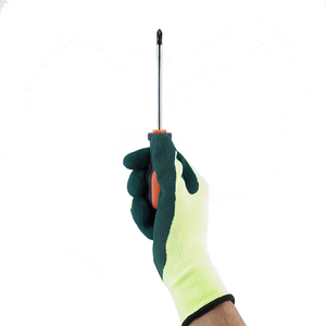 13G Verde Poliéster Látex Negro Arena Acabado Recubierto Trabajo Guantes de seguridad industrial Guantes industriales - Product Image 6