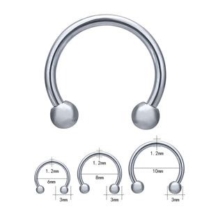 Anillo de acero inoxidable 14G anodizado de grado implante, circular, con rosca interna, para piercing de septum, oreja, labio, barra, nariz - Product Image 6