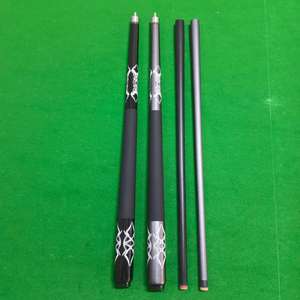 Pasokan Pabrik Tongkat Biliar 2-Piece Berkualitas Tinggi dengan Ujung 13mm Serat Karbon 1/2 Split dan Sambungan Baja Tahan Karat Panjang 147CM - Product Image 1