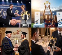 Trophée de luxe personnalisé en cristal doré, coupe de champion en verre optique K9 avec base pour reconnaissance d'entreprise