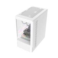Boîtier d'ordinateur de jeu Micro ATX Boîtier PC HD Audio USB3.0 Acrylique Boîtier blanc d'ordinateur & Châssis serveur tours
