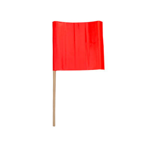 Виниловый Флаг Безопасности оранжевого и красного цвета с деревянным полюсом для тяжелого грузовика - Product Image 6