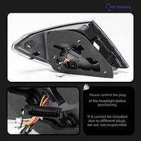 مجموعة أضواء خلفية بتصميم قشور التنين لسيارة مرسيدس-بنز الفئة C طراز W204 E260 موديل 2007-2013، تحديث بإشارات انعطاف LED متتابعة، موديل 555 12 فولت
