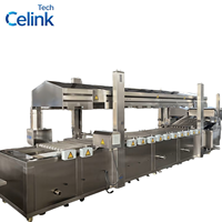 Machine à frire les chips de pommes de terre en continu automatique, équipement de friteuse à convoyeur industriel pour les aliments de collation