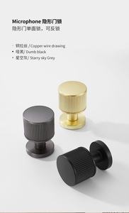 Poignée de porte mécanique en alliage de zinc à simple face sans clé moderne, serrure dissimulée pour appartement, cuisine, chambre à coucher, intérieur, salle de bain - Product Image 4