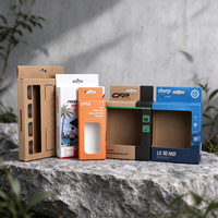 Boîte à fenêtre avec languette personnalisée, boîte de présentation en papier kraft, boîte en papier personnalisée pour l'électronique et les accessoires de vélo