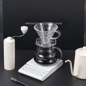 Taza de filtro de café de resina, gotero, colador percolador cónico de Origami, cono transparente para verter sobre filtro de café