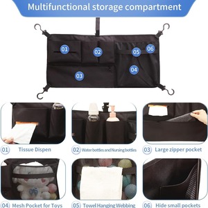 Infant Carriage Storage Bag Nylon Medium Capacity Open Closure Water Resistant For Stroller Organizing - Product Image 3