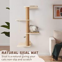 Arbre à chat XXL moderne et écologique avec 4 niveaux, ensemble de maison de luxe pour chat, griffoir, lits pour chats, emballage en carton, toutes saisons