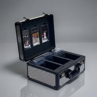 Boîte de rangement personnalisable en aluminium pour cartes de sport, étui de transport pour cartes gradées, étui rigide pour cartes.