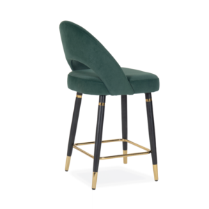 Tabourets <span class=keywords><strong>de</strong></span> <span class=keywords><strong>bar</strong></span> modernes en tissu velours <span class=keywords><strong>de</strong></span> luxe léger avec dossier - Product Image 2