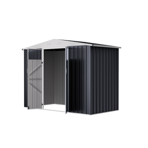 EG0804-H160 <span class=keywords><strong>Caseta</strong></span> de Almacenamiento Metálica para Jardín, Cobertizo de Almacenamiento Exterior, Cobertizo de Acero para Patio Trasero, Cobertizo con Estructura de Acero - Venta Directa de Fábrica - Product Image 5