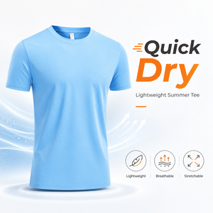 T-shirt Sportiva Premium Leggera ad Alte Prestazioni, Asciugatura Rapida, Traspirante, Anti-umidità, per Allenamento, Corsa e Palestra - Product Image 1