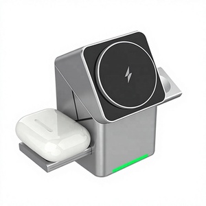 แท่นชาร์จไร้สายแม่เหล็กแบบหมุนได้ Qi2 25W 3in1 สำหรับ iPhone 15 14 13 <span class=keywords><strong>Samsung</strong></span> Galaxy S24 S23 <span class=keywords><strong>S22</strong></span> Xiaomi Apple IWatch <span class=keywords><strong>Airpods</strong></span> - Product Image 1