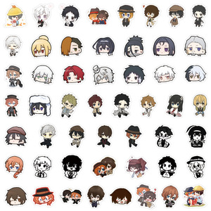 ZY3615C 105 pièces Autocollants décoratifs imperméables en PVC de dessin animé <span class=keywords><strong>Bungo</strong></span> Stray Dogs pour tasse, guitare, ordinateur portable, bagages - Product Image 5