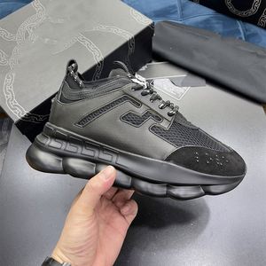 Chaussures de sport rétro de luxe à plateforme pour hommes, baskets décontractées Chain Reaction pour femmes, baskets réfléchissantes vintage - Product Image 6
