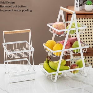 Étagère de Rangement de Cuisine Métal à 2/3 Niveaux, Étagère de Rangement Métallique Portable Détachable Multi-Couches, Corbeille à Fruits de Cuisine - Product Image 2
