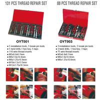 Kit de protection pour réparation automobile en acier de 131 pièces avec jeu de filetages pour bougies d'allumage - Essentiels universels pour la réparation de véhicules
