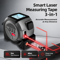 Mètre laser numérique portable à lignes croisées, en ABS et acier inoxydable, pour la décoration