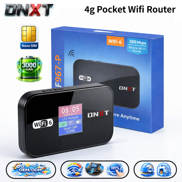 DNXT Wifi Portable Carte Sim WiFi6 300Mbps 4g Lte Router WPS Universal Pocket Wifi AP Mode Mini Router 3g 4g for Travel Use