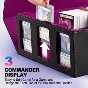 जूज़ी 1800 + स्टोरेज बॉक्स ट्रेडिंग कार्ड यूगियोह पोकेमेलित प्रीमियम पोर्टेबल पु चमड़े के कार्ड को हटाने ढक्कन के साथ - Product Image 3