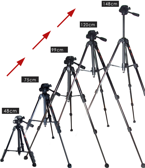 Professional Heavy Duty Aluminum DSLR Camera Stand Stable Tripod Video Camera Tripod for Mobile