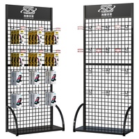 Étagère de présentation sur pied en métal moderne personnalisée pour pièces détachées automobiles pour utilisation en magasin de détail