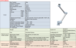 Robot collaboratif léger antidéflagrant avec moteur PLC, boîte de vitesses, roulement, 6 degrés de liberté, indice de protection IP65, déploiement rapide - Product Image 6