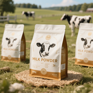 Custom Printed Food Grade Resealable Plastic Flat Bottom Zipper <strong>Pouch</strong> for Coffee Tea Packaging Ziplock <strong>Milk</strong> Powder Bag - Product Image 5