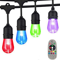 2025 Offre Spéciale Smart Rgb S14 Guirlande Permanente Extérieure Étanche Vacances Patio Led Guirlande Lumineuse Couleurs
