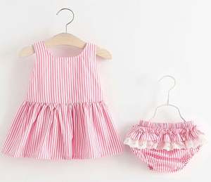 Fabricant chinois, vente en gros de vêtements pour bébés en coton, robe à fleurs pour filles, ensemble de vêtements pour bébés, robe d'été et short - Product Image 3