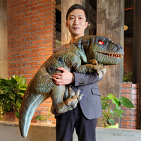 Marionnette réaliste de bébé dinosaure Triceratops pour enfants - Utilisation en intérieur/extérieur pour les parcs d'attractions