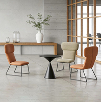 Fauteuil d'appoint contemporain modulaire haut de gamme, écologique, rembourré, avec dossier haut et assise rembourrée, base en tissu, pour bureau et salon
