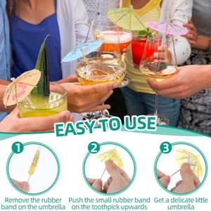 Stuzzicadenti in Carta di Bambù 100% Naturale Biodegradabili ed Ecologici da 10 cm <span class=keywords><strong>per</strong></span> Matrimoni e <span class=keywords><strong>Compleanni</strong></span> - Product Image 5