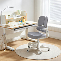 Chaise d'étude ergonomique moderne, portable, écologique et durable pour enfants, avec système de réglage en hauteur et accoudoirs rabattables, idéale pour la maison et le salon
