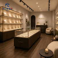 Vitrine de présentation pour bijouterie sur mesure, vitrine murale en verre, comptoir îlot, équipements de vente au détail