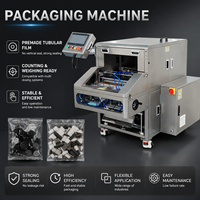 Machine d'emballage automatique de composants électroniques avec comptage et pesage, pour connecteurs tubulaires préformés et matériel, avec ensachage