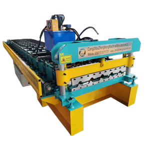 Machine de formage de profilés trapézoïdaux en acier <span class=keywords><strong>pour</strong></span> dalles de sol Hebei, automatique, contrôlée par PLC, avec boîte de vitesses - Product Image 3