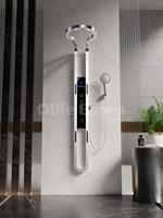 Olife Banos Noir Blanc Laiton Cuivre Multifonction Rainfalll Smart Affichage Numérique Spray Eau Brume Massage Système De Douche Ensemble