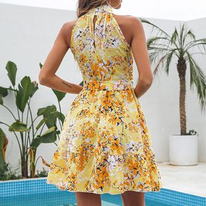 Vestido Maxi Floral Elegante con Volantes y Cordones, Colección Primavera/Verano 2026, Ropa de <span class=keywords><strong>Mujer</strong></span> para <span class=keywords><strong>Tiendas</strong></span> Independientes - Product Image 2
