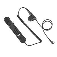 Mikrofon Tulang Konduksi Tulang dengan Kabel untuk Helm Anti Ledakan Tanpa Getaran PTT Headset Walkie Talkie untuk Pemadam Kebakaran