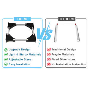Kit de superposition pour lave-linge et sèche-linge avec cadre de connexion, plan de travail extensible, cadre intermédiaire - Product Image 5